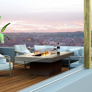 EcoSmart Fire Bioethanol Fires EcoSmart Fire Gin 90 Dining Bioethanol Fire Table