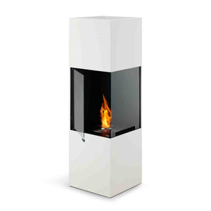 White BE bioethanol fire pit with stainless steel burner