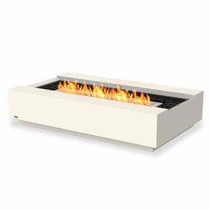 EcoSmart Fire Bioethanol Fires Bone / Stainless Steel Burner / No Fire Screen EcoSmart Fire Cosmo 50 Bioethanol Fire Table