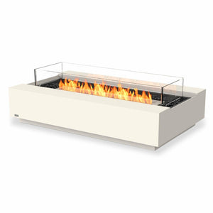 EcoSmart Fire Bioethanol Fires Bone / Stainless Steel Burner / With Fire Screen EcoSmart Fire Cosmo 50 Bioethanol Fire Table