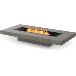 EcoSmart Fire Bioethanol Fires Natural / Stainless Steel / No Fire Screen EcoSmart Fire Gin 90 Low Bioethanol Fire Table