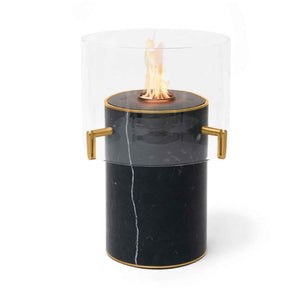 Ecosmart Fire Pillar 3T Indoor Bioethanol Fire Pit Mable Black with Black Burner