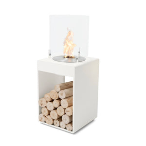 Ecosmart fire Pop 3T Bioethanol Fire Pit Indoor White with Stainless Steel Burner