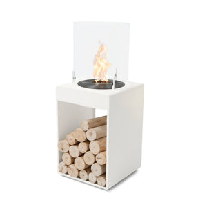Ecosmart fire Pop 3T Bioethanol Fire Pit Indoor White with Black Burner