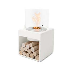 Ecosmart Fire Pop 8l Bioethanol Indoor Fire Pit White with Stainless Steel Burner