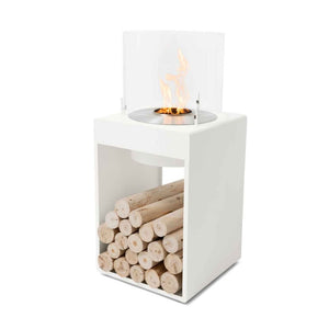 Ecosmart Fire Pop 8T Bioethanol Indoor Fire Pit White with Stainless Steel Burner